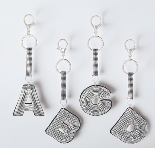 Sparkle Monogram Key Ring-B