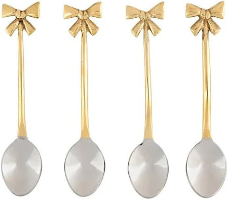 Gold Bow Spoon - Set of 4