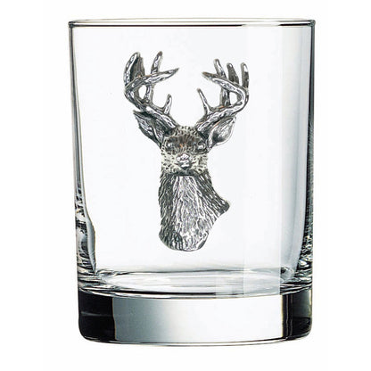 Silver Deer Buck Stags Head Old fashioned