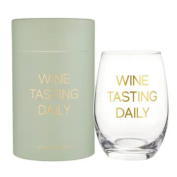 Stemless Wine Glass-Wine Tasting Daily
