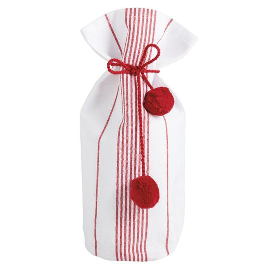 Striped Cloth Wine Bag
