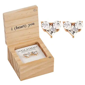 Treasure Box Earrings-I Heart You