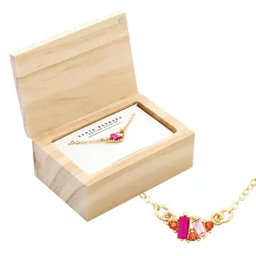 Treasure Box Necklace-Hot Pink