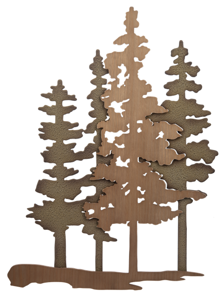 Layered Pine Tree Wall Decor