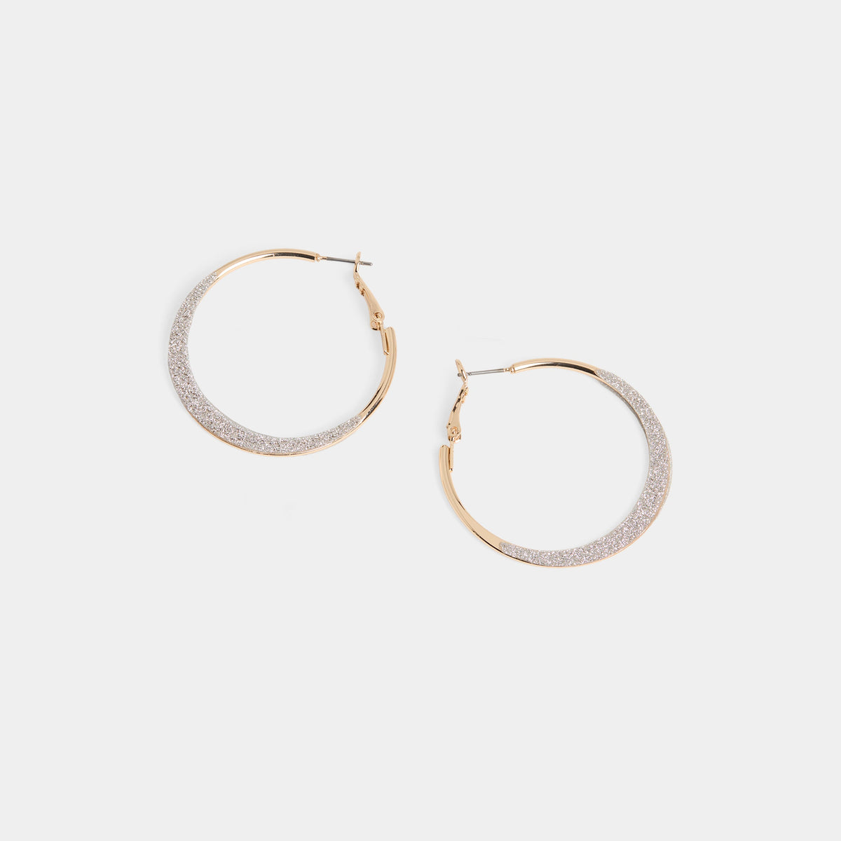 Sparkle Hoop Earrings, Gold/Silver
