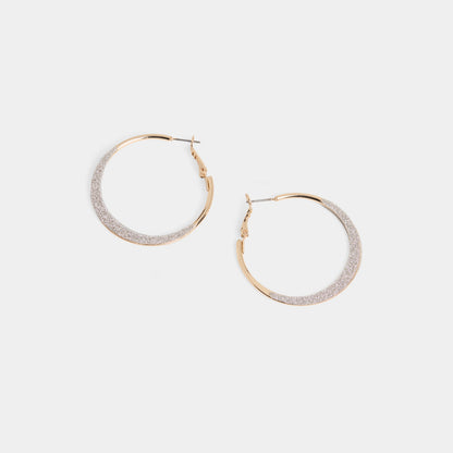 Sparkle Hoop Earrings, Gold/Silver