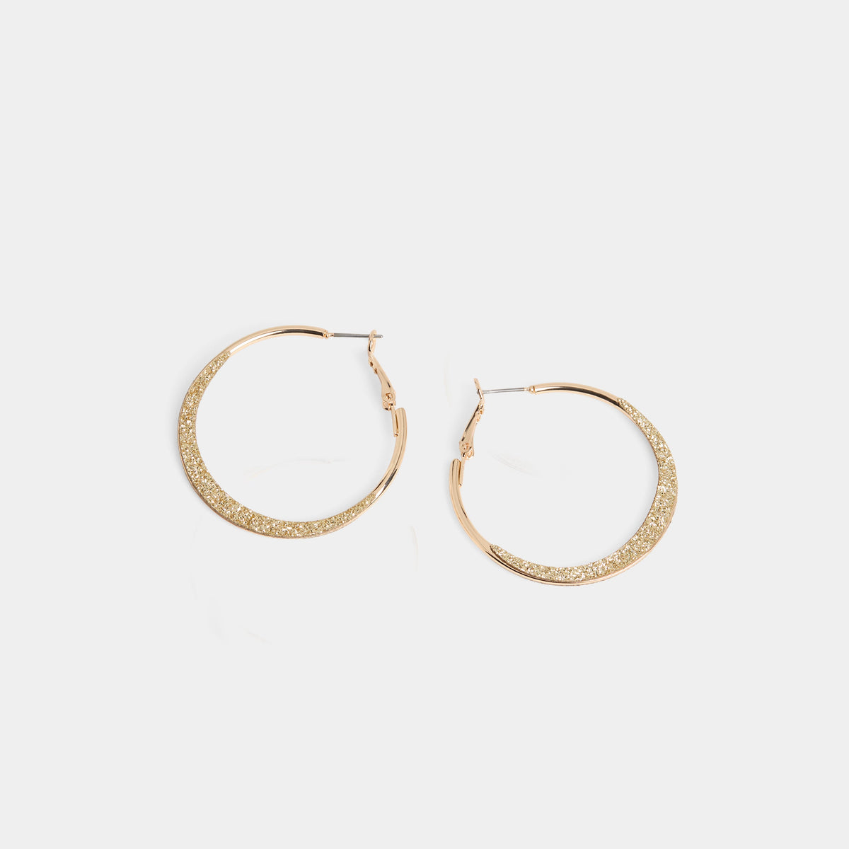 Sparkle Hoop Earrings, Gold/Gold