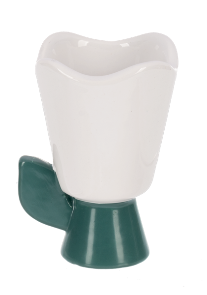 White Tulip Taper Holder