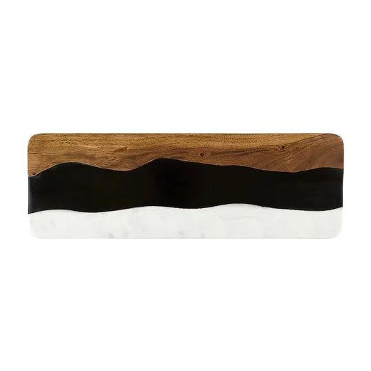 Marble and Wood Tray