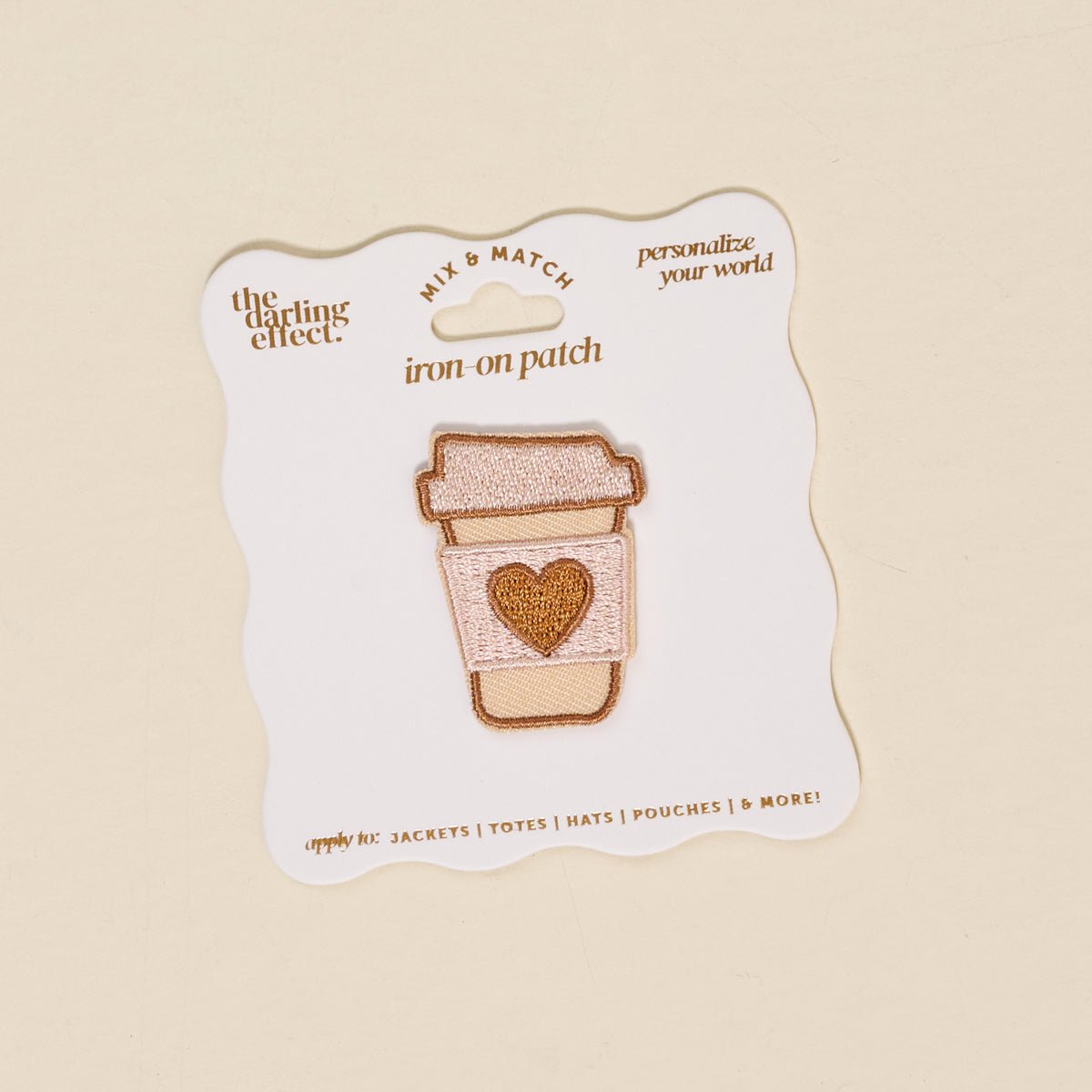 Mix & Match Iron-On Patch, A pink Be Kind patch on its patch card, with BE KIND spelled out in bold pink lettering.