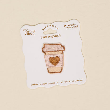 Mix & Match Iron-On Patch, A pink Be Kind patch on its patch card, with BE KIND spelled out in bold pink lettering.