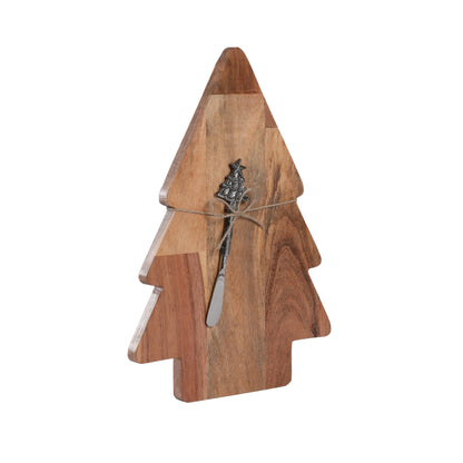 Vatican Homes - Tabla de embutidos gourmet de madera con forma de árbol de 39,9 cm (15,7") con aspecto antiguo