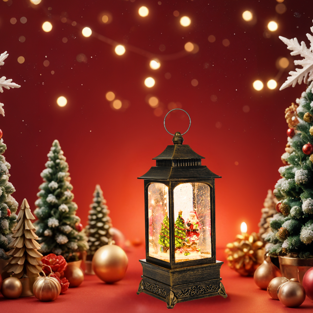 Christmas Musical Snow Globe Lantern