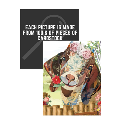 3D Collage Art | Miss Flora Mae (32"x24")