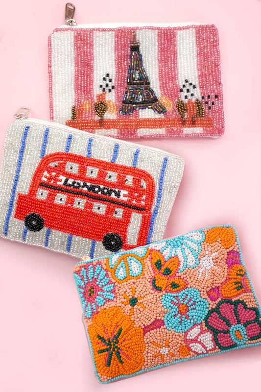 SEED BEAD COIN POUCH
