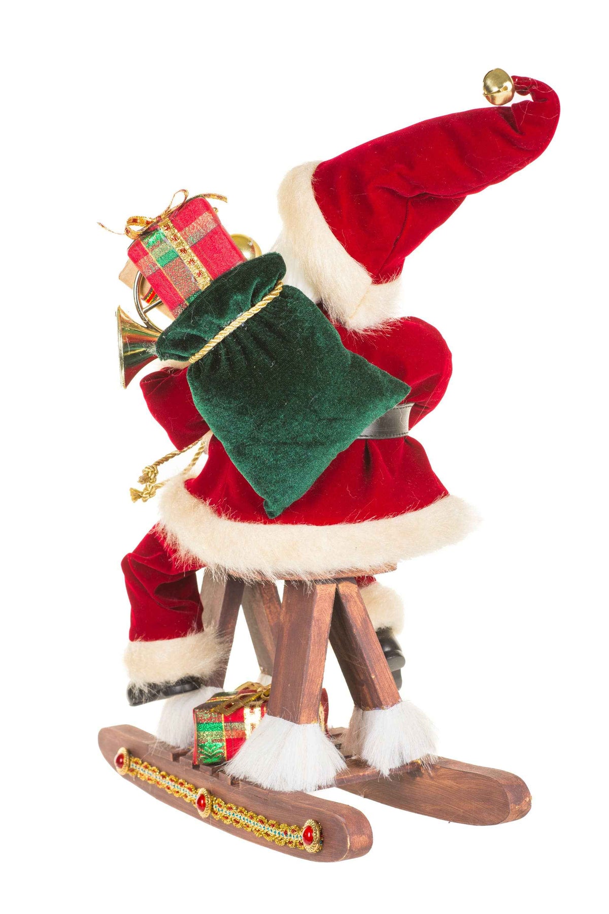 NEW-Crimson Rocking Horse Santa
