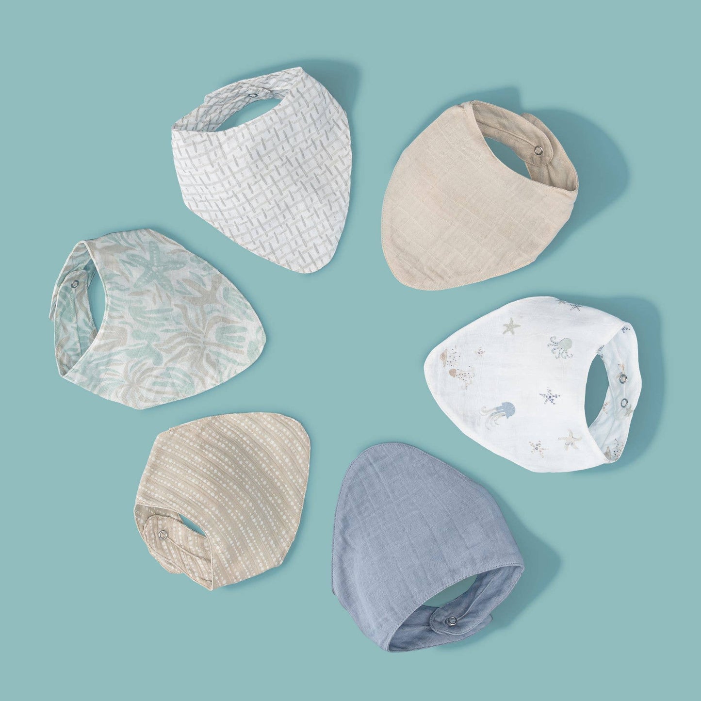 Cove 3-pc. Muslin Bib Set (Beach Life)