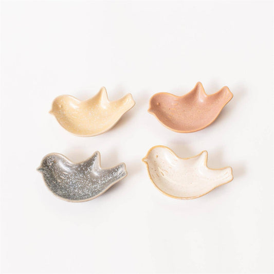 Mini Reactive Glaze Bird Trinket Trays -sold seperately