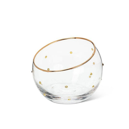 Medium Angled Bowl with Dots