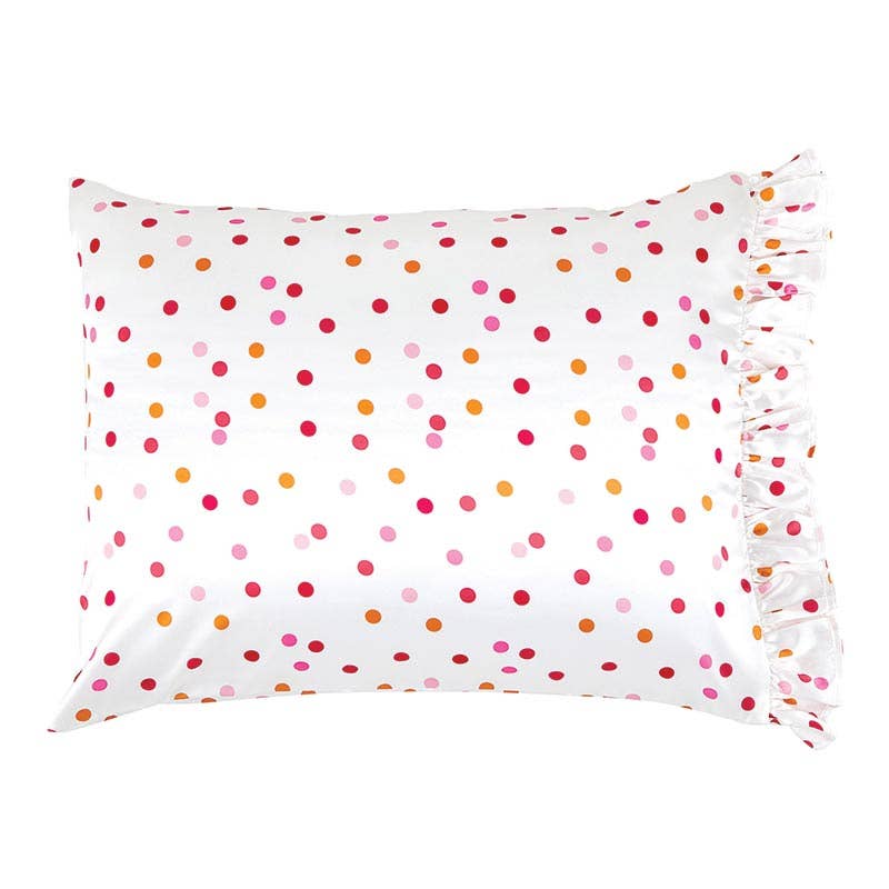 Bella Sleep + Spa - Ruffled Satin Pillowcase - Confetti