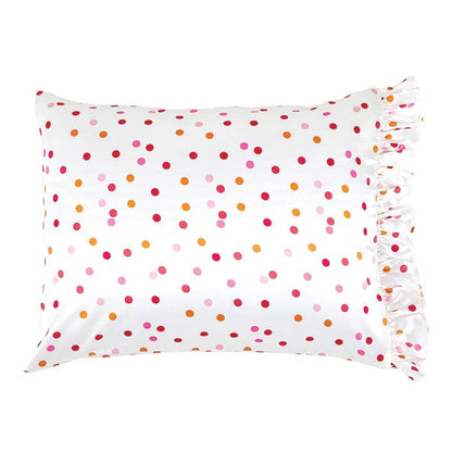 Bella Sleep + Spa - Ruffled Satin Pillowcase - Confetti