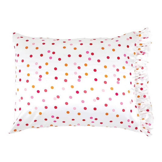 Bella Sleep + Spa - Ruffled Satin Pillowcase - Confetti
