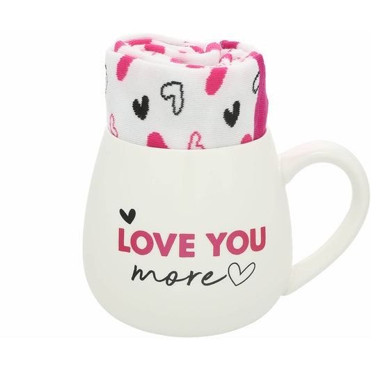 Love You More - 15.5 oz Mug and Sock Set