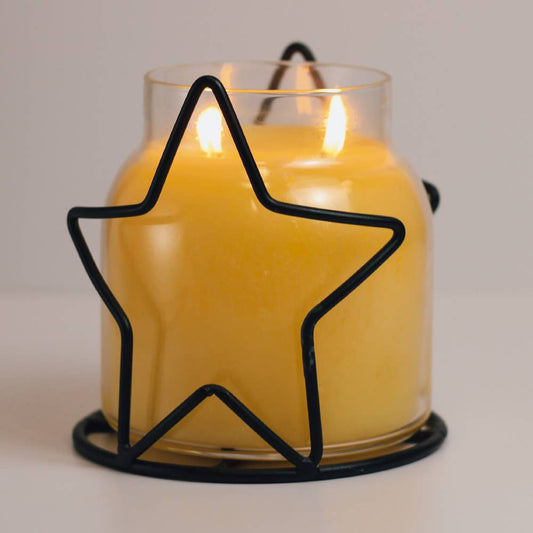 A Cheerful Giver - Star Candle Holder Jar (Black)