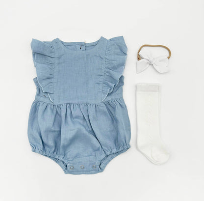 Gabriella Sleeveless Romper 3pc Set