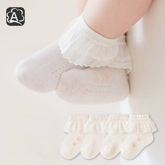 Baby Girls Lace Trim Socks
