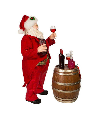 Kurt S. Adler, Inc. - 10.5“ Fabriché™ Wine Tasting Santa, 2-Piece Set