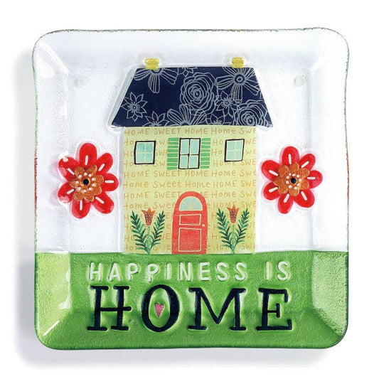 Happiness is Home Square Plate