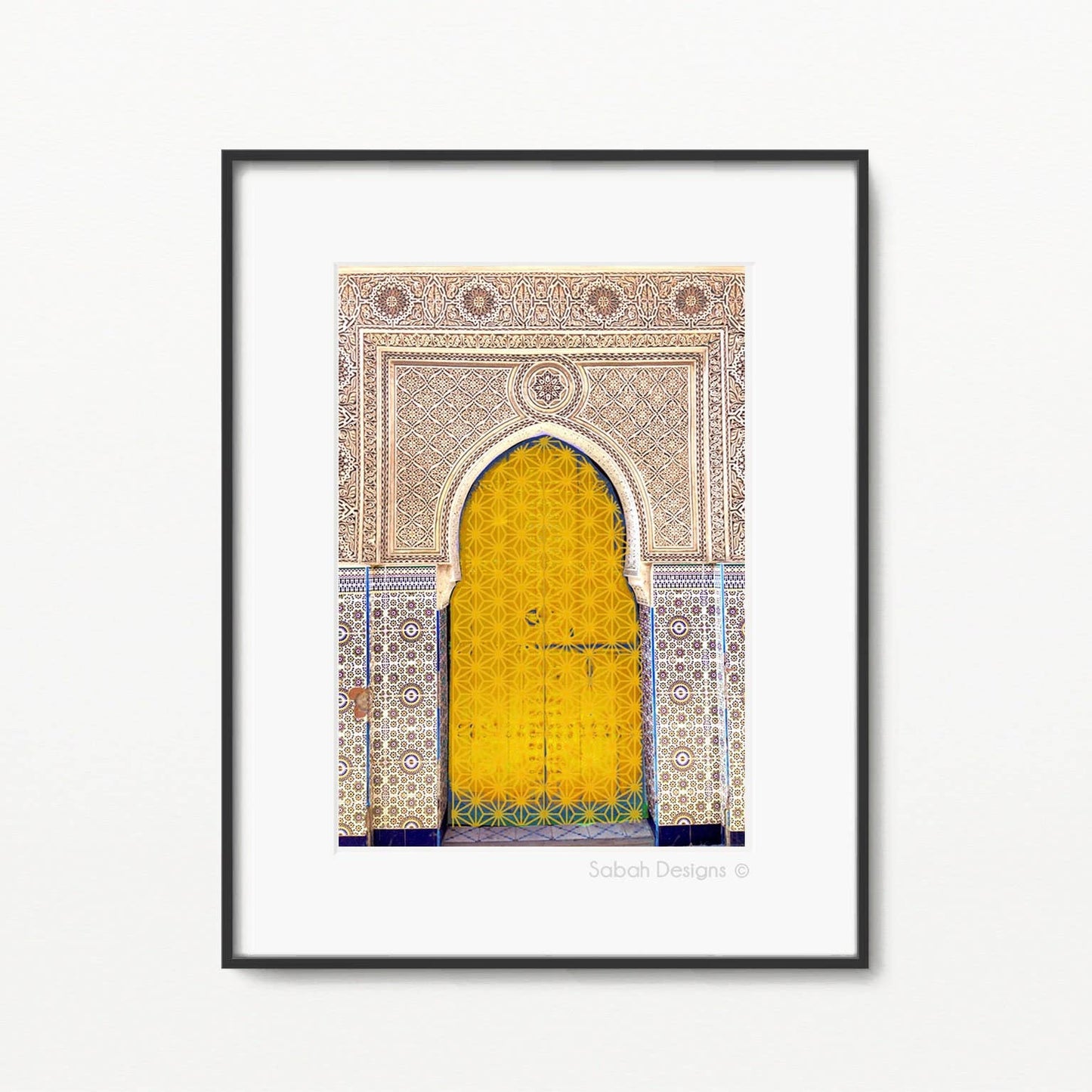 Moroccan Darbar Mustard A4 Print Islamic Art Home Decor