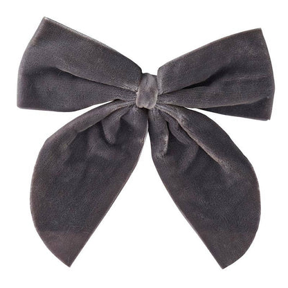 Velvet Bow Napkin Ties Charcoal Set 4