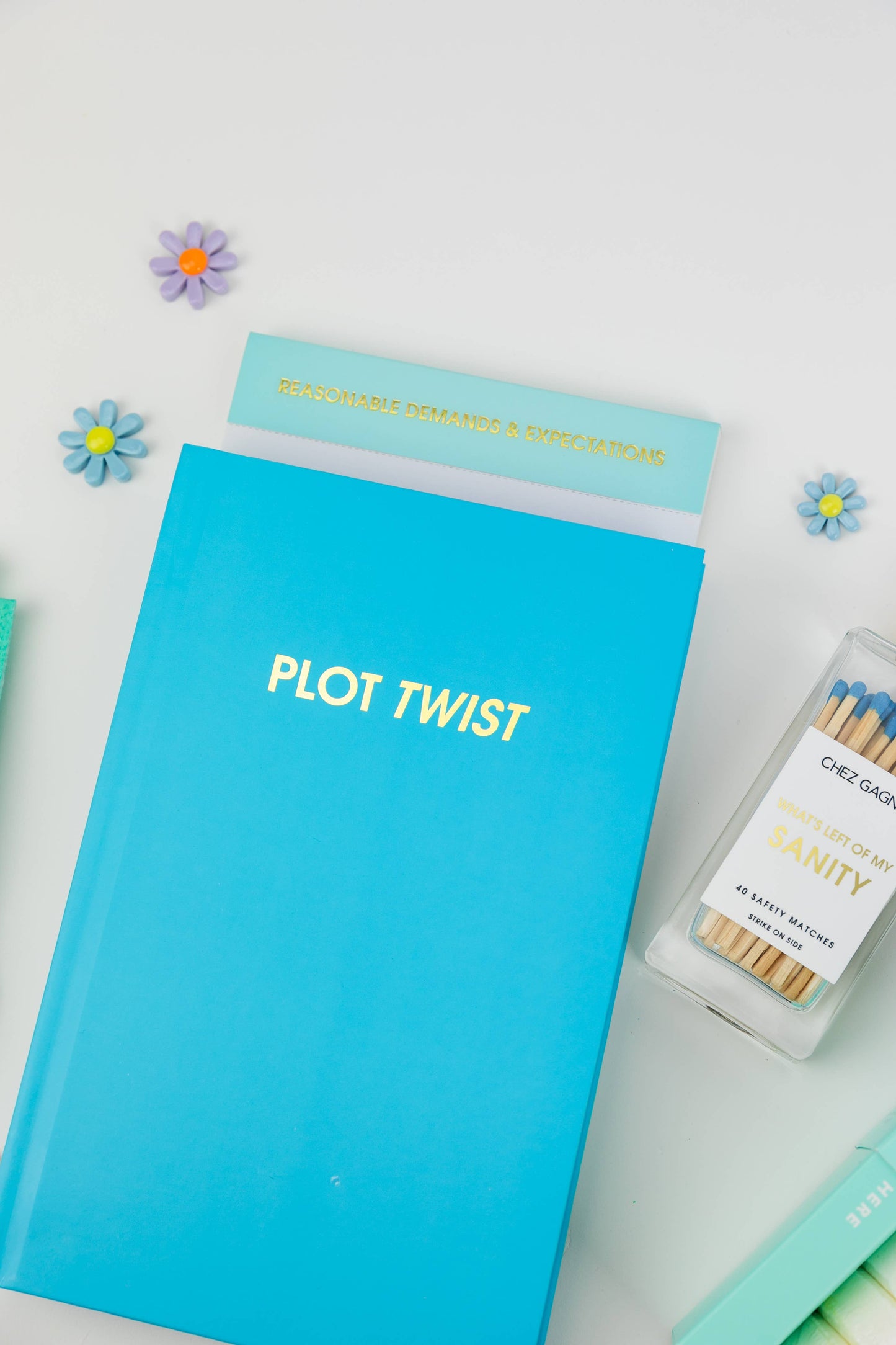 Chez Gagné - Reasonable Demands + Expectations - Lined Notepad - Light Blue - 65 perforated pages - 5x8
