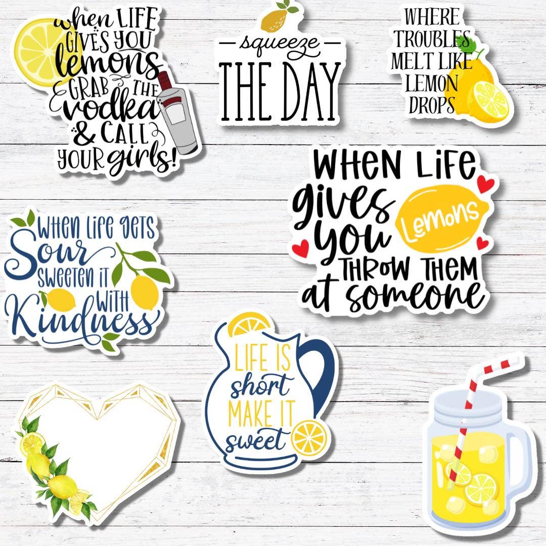 Oily Graphic Creations - Throw Lemons-Lemon Sticker/Magnet