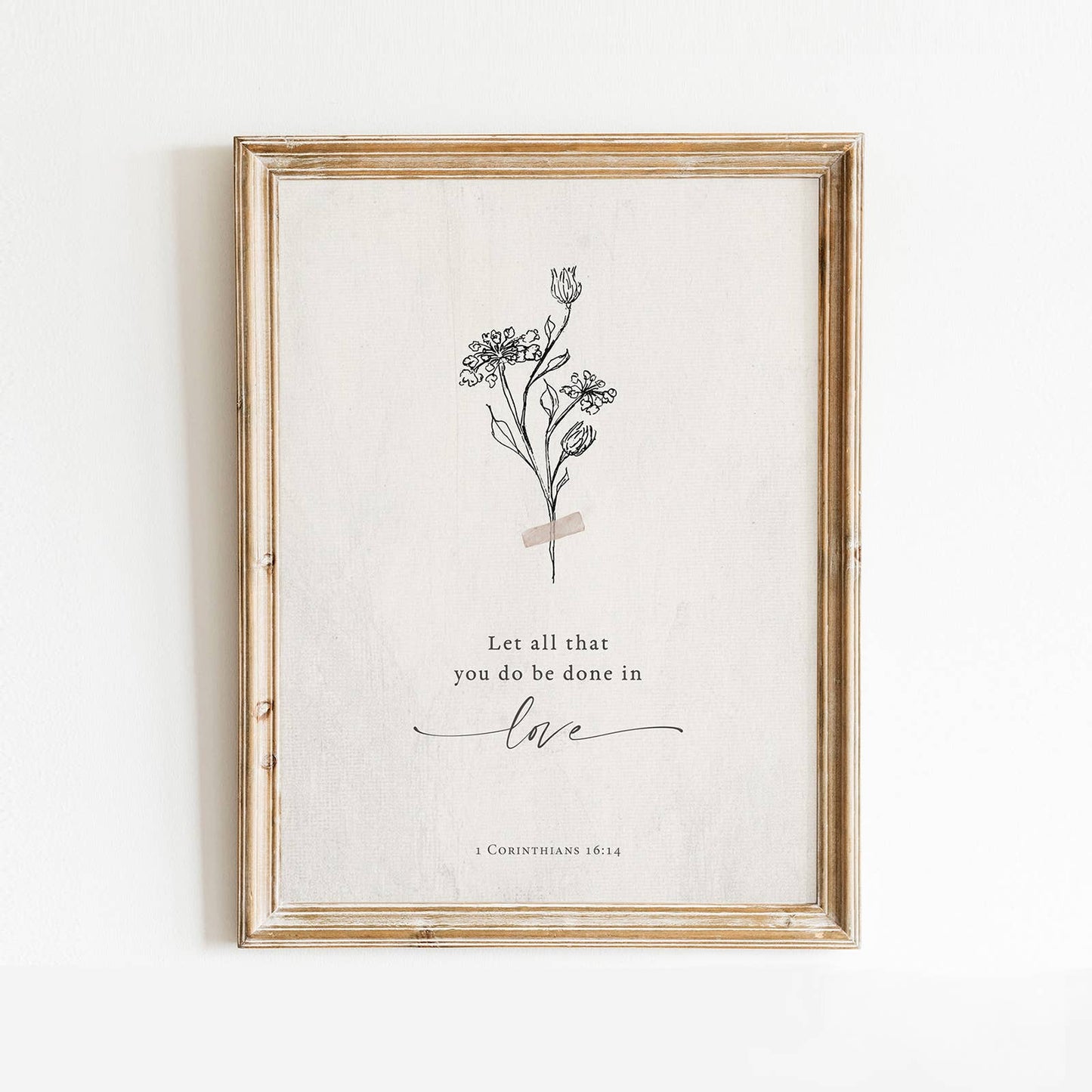 Arraigado en la Verdad - Que todo lo que hagas sea arte. Lámina cristiana para regalo y decoración.