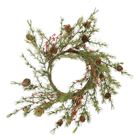 Cypress & Pip Berry Wreath/Candle Ring