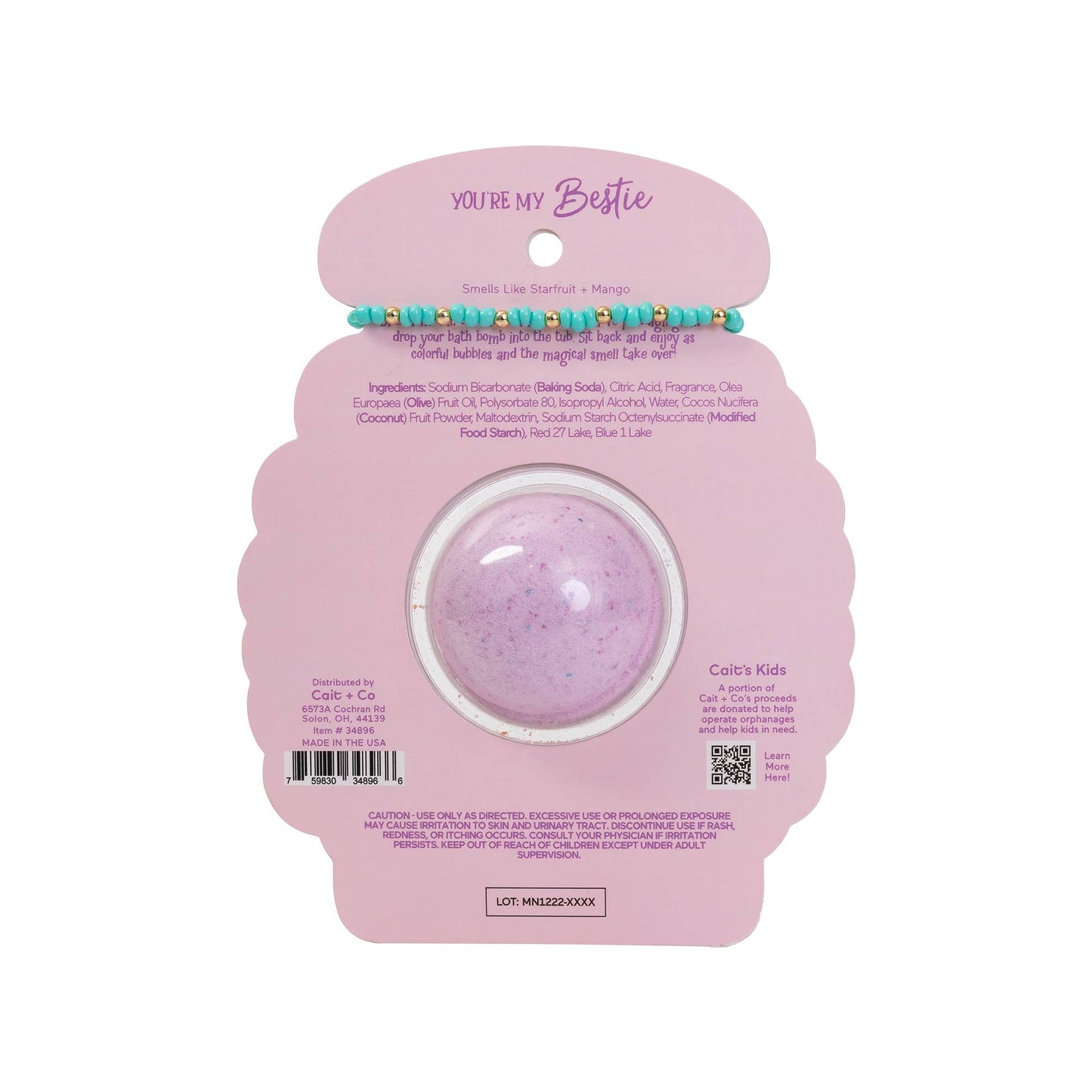 Friendship Bracelet Bath Bomb - Bestie | Forever Young Collection