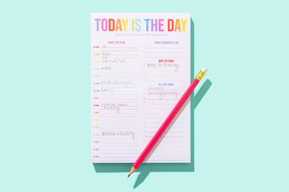 Taylor Elliott Designs - Daily Planner Notepad - "Today is the Day" - 100 Sheets