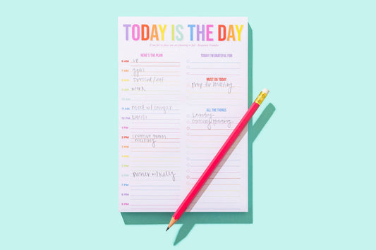 Taylor Elliott Designs - Daily Planner Notepad - "Today is the Day" - 100 Sheets
