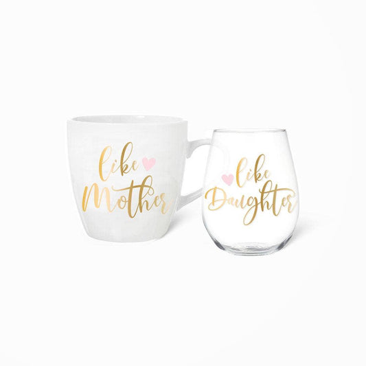 Mug + Wine Glass Set | Like Mother Like Daughter