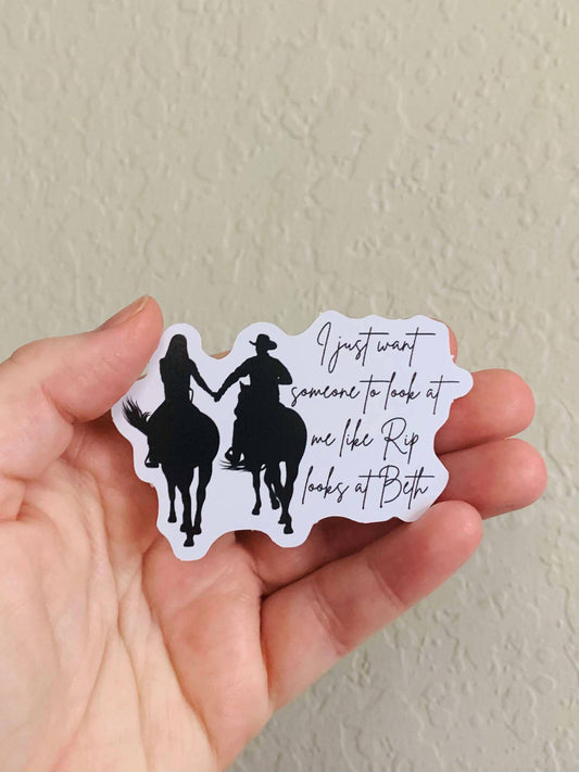 Oily Graphic Creations - Look at Me Like Beth- Yellowstone Stickers/Magnet