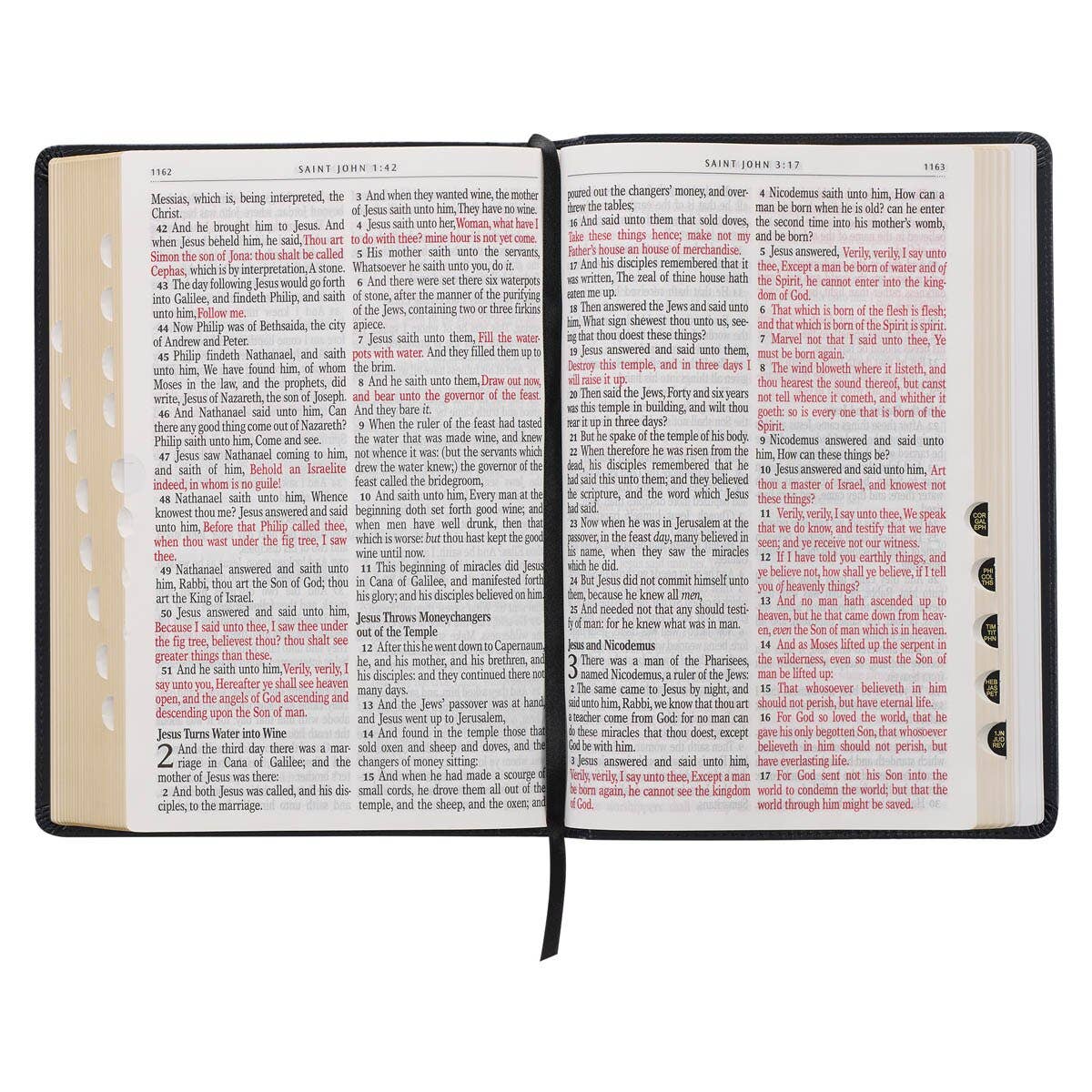 Christian Art Gifts - KJV Bible Giant Print Full-size Faux Leather, Midnight Blue