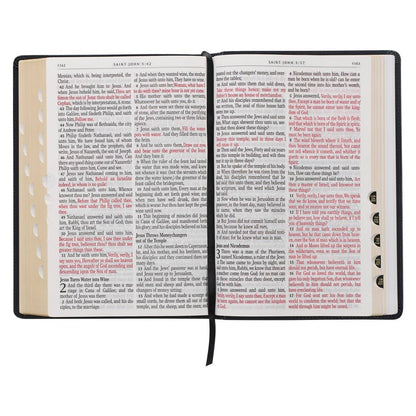 Christian Art Gifts - KJV Bible Giant Print Full-size Faux Leather, Midnight Blue