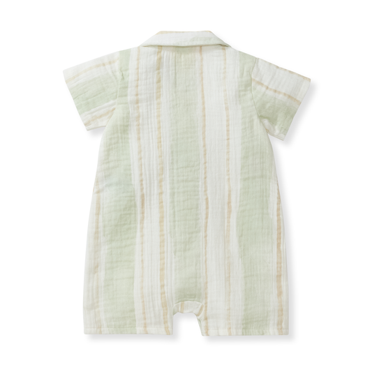 Pacific Stripe Baby Boy Romper: NB