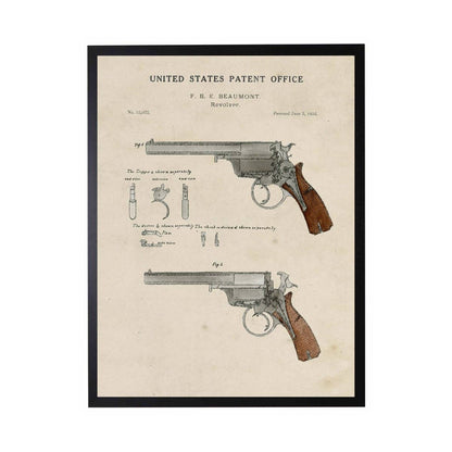 Watercolor Brown Handgun Patent