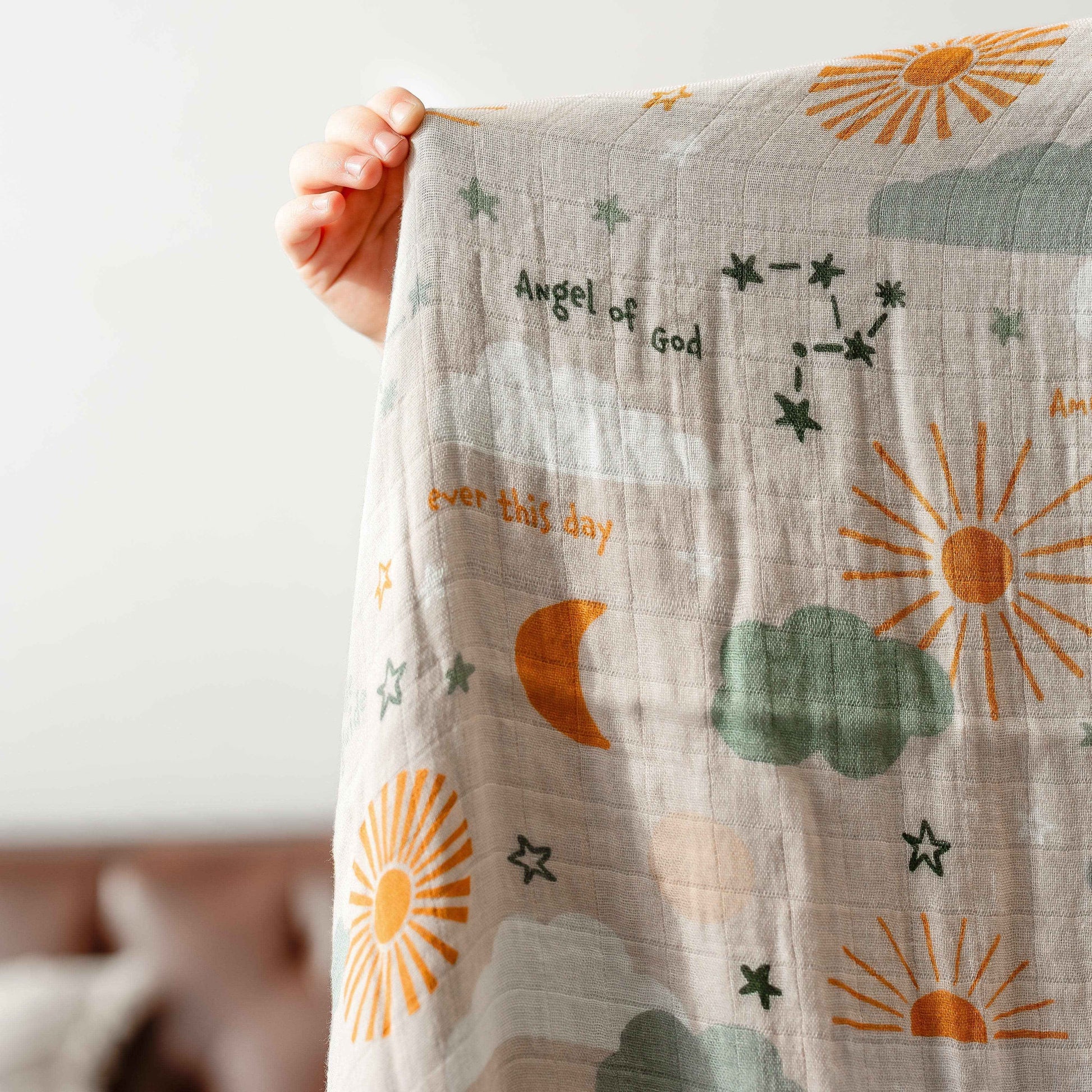 Guardian Angel Luxury Double Sided Muslin Blanket