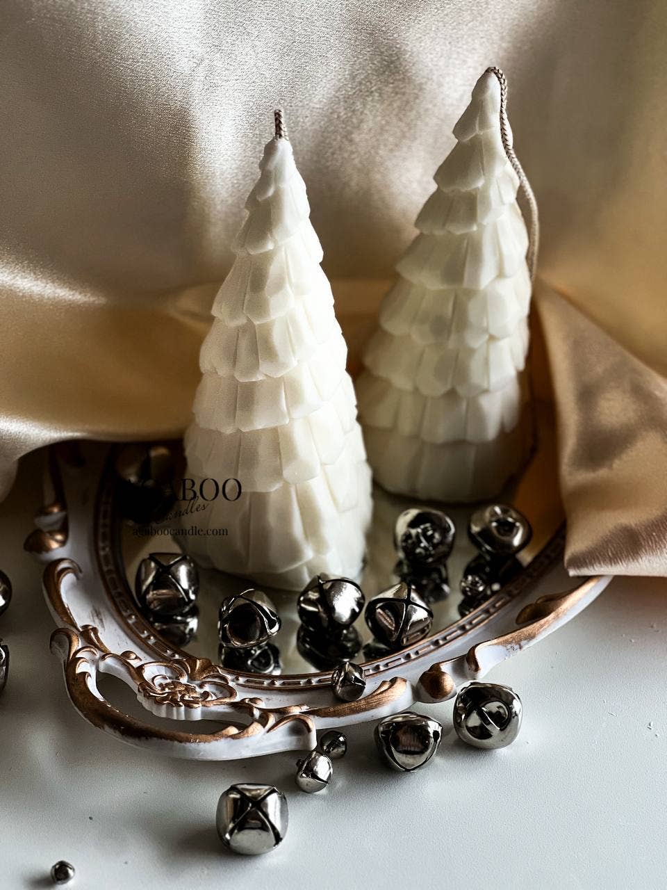 Large Christmas Tree Candle 7x3in