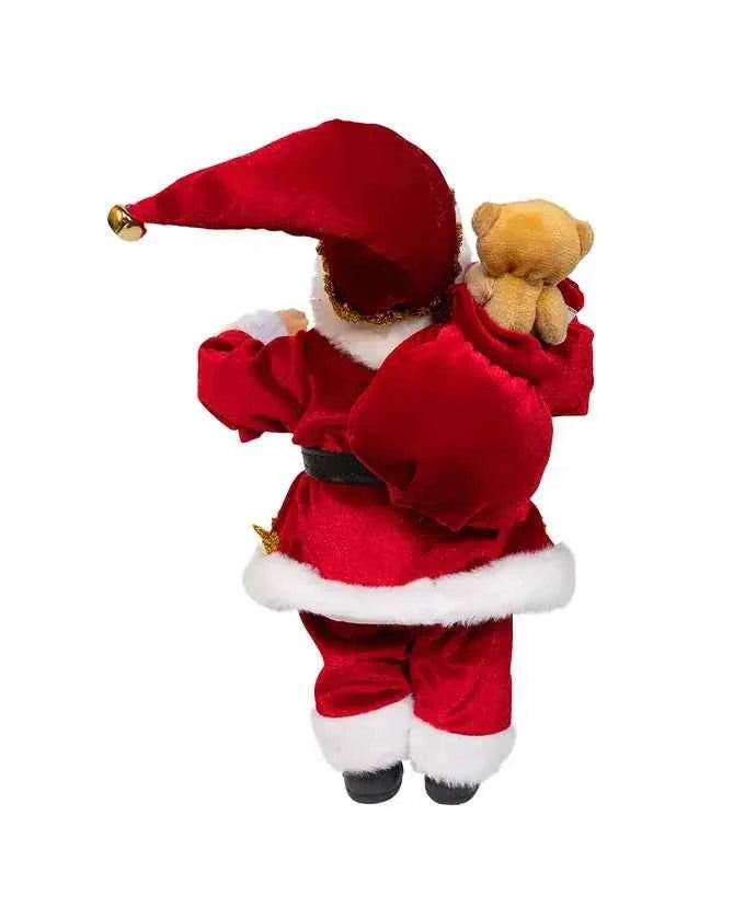 12" Standing Christmas Santa W/Sack